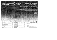 Yamaha CDX-520 - Owners Manual 